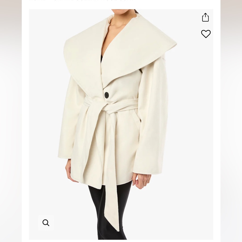 WeWoreWhat Shawl Collar wool coat